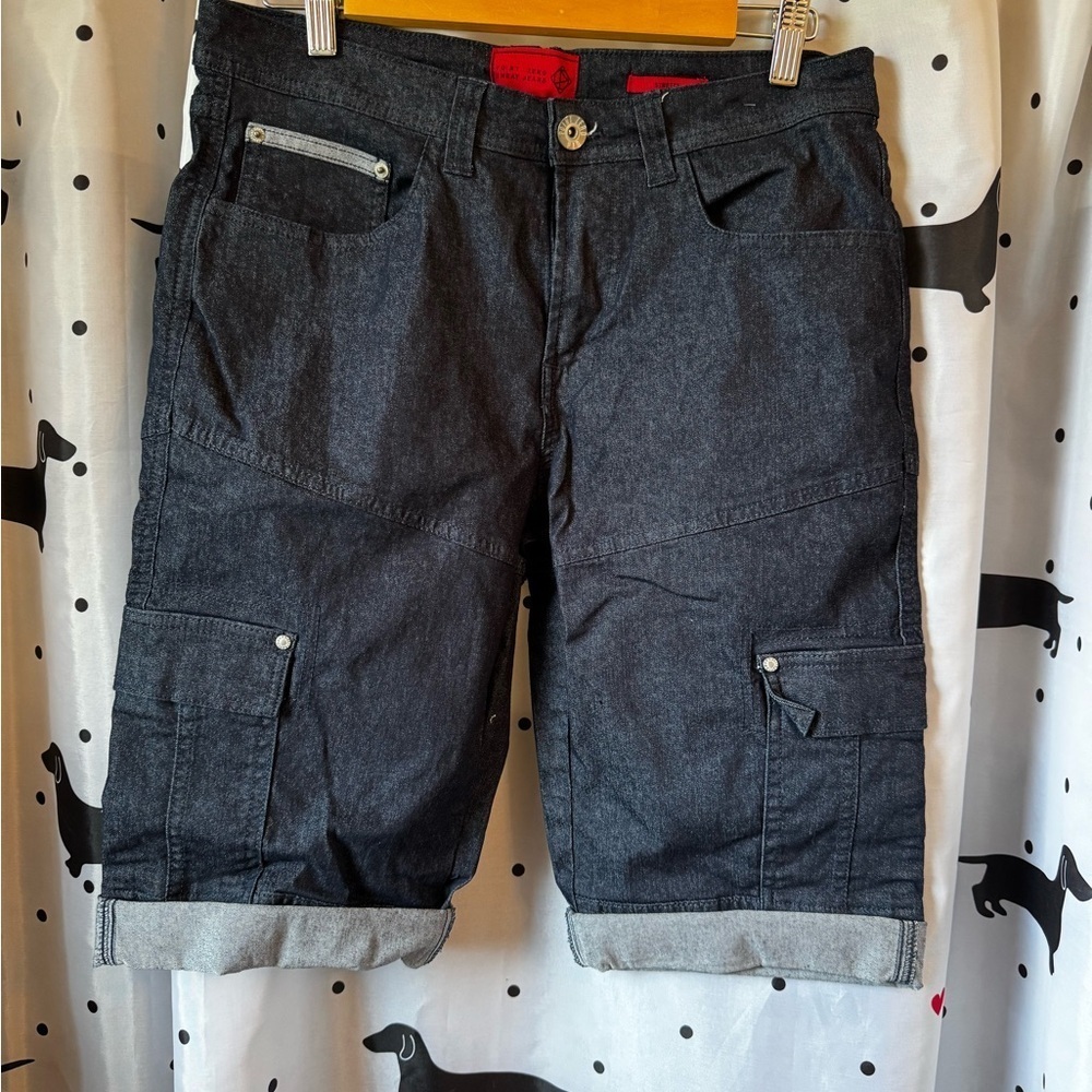 Point Zero dark blue Cargo Shorts Utilitarian Design